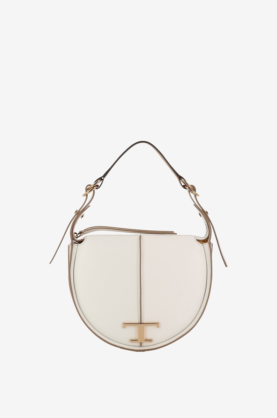 TOD'S T Timeless Small smooth leather hobo bag Women WHITE 1