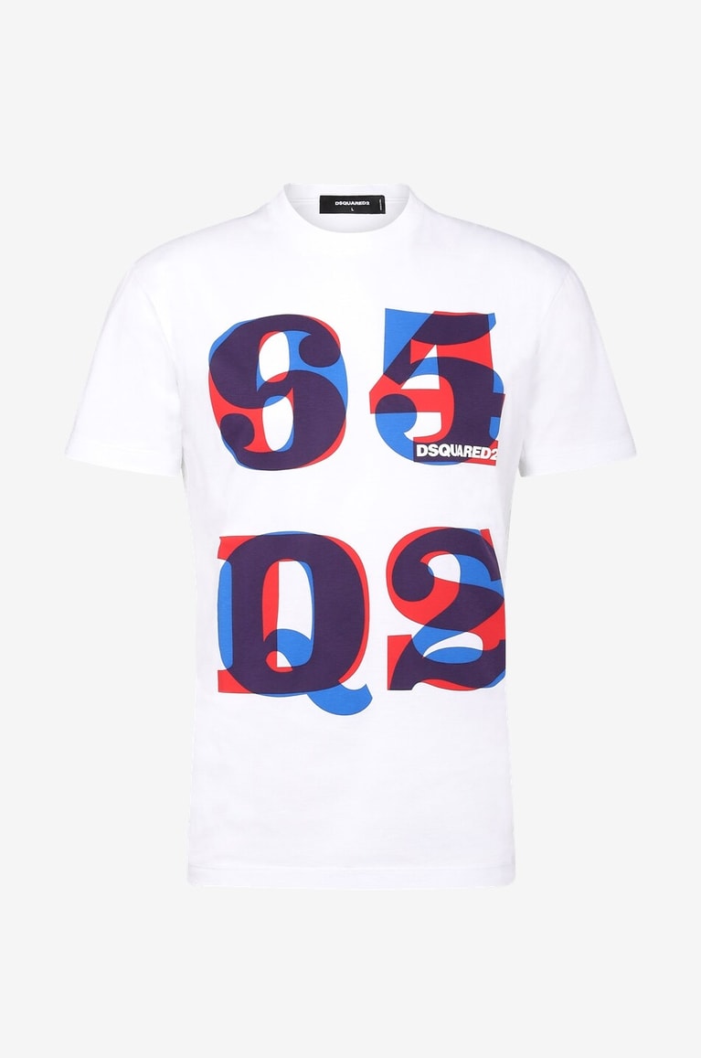 DSQUARED2 6495 Dsq2 Cool Tee cotton short-sleeved T-shirt Men WHITE 1