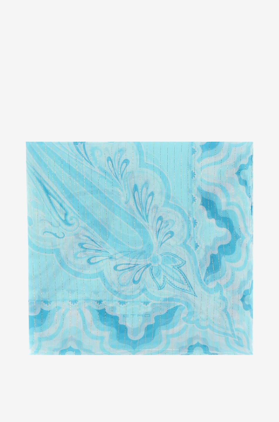 Bombay Paisley georgette and lurex square shawl