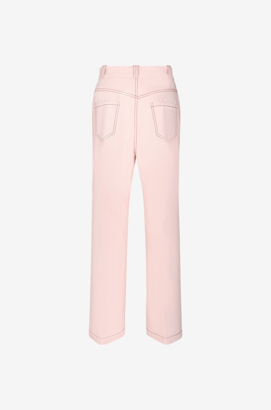 Hose mit weitem Bein und hoher Taille aus Gabardine