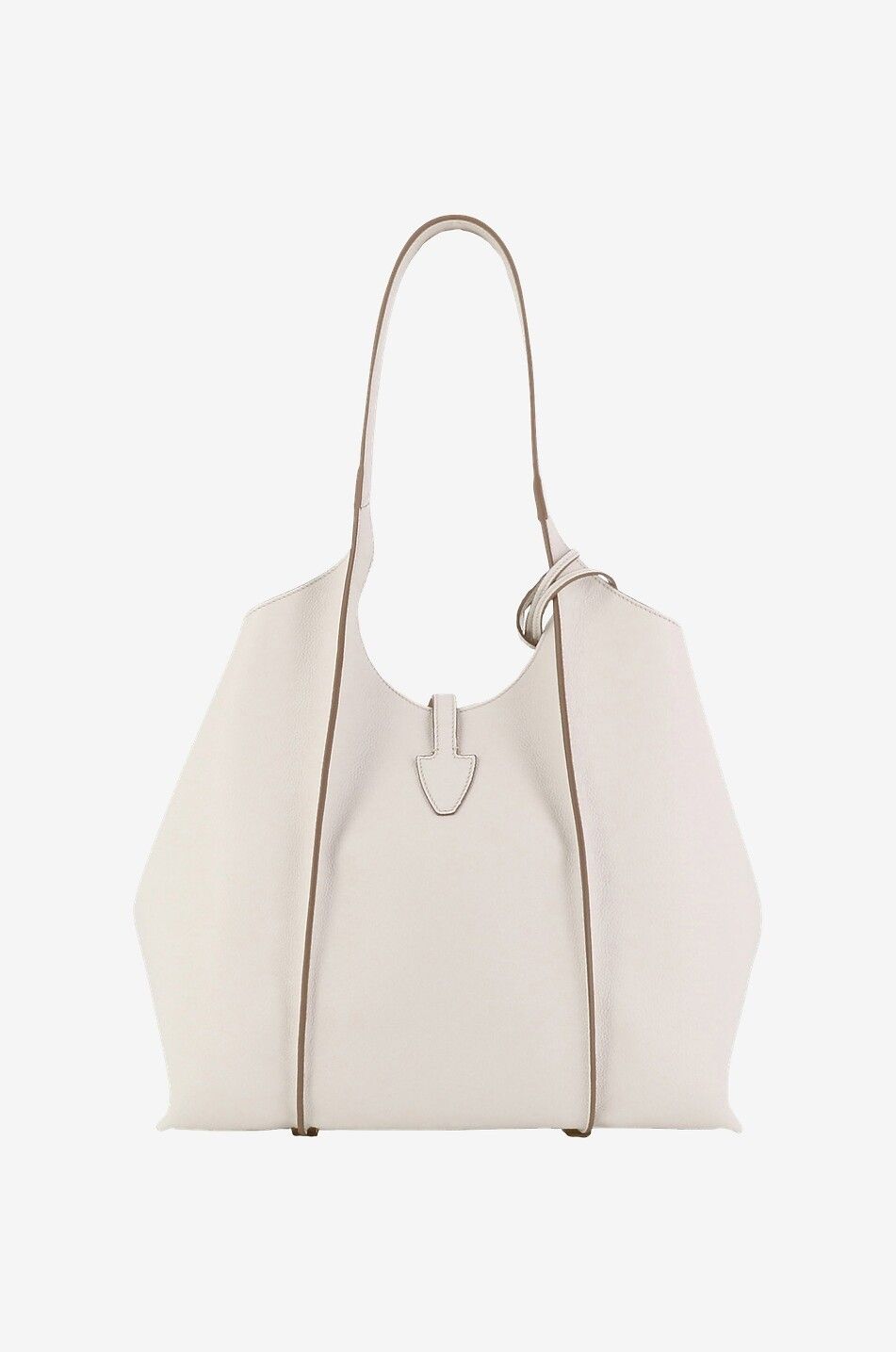 TOD'S T Timeless Mini grained leather tote bag Women EGGSHELL 3