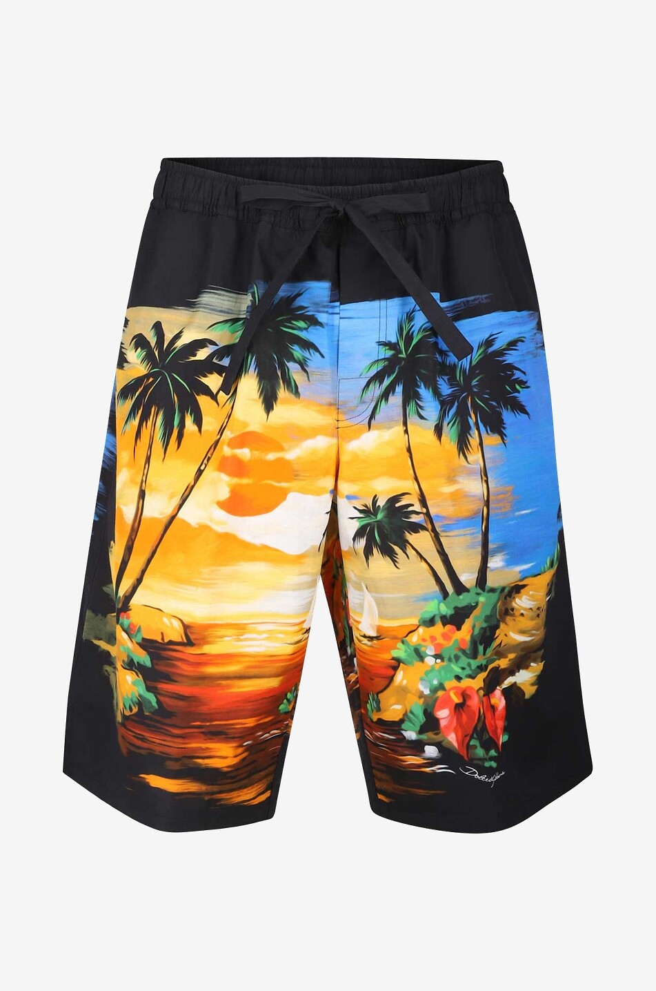 Short en coton imprimé Hawaii