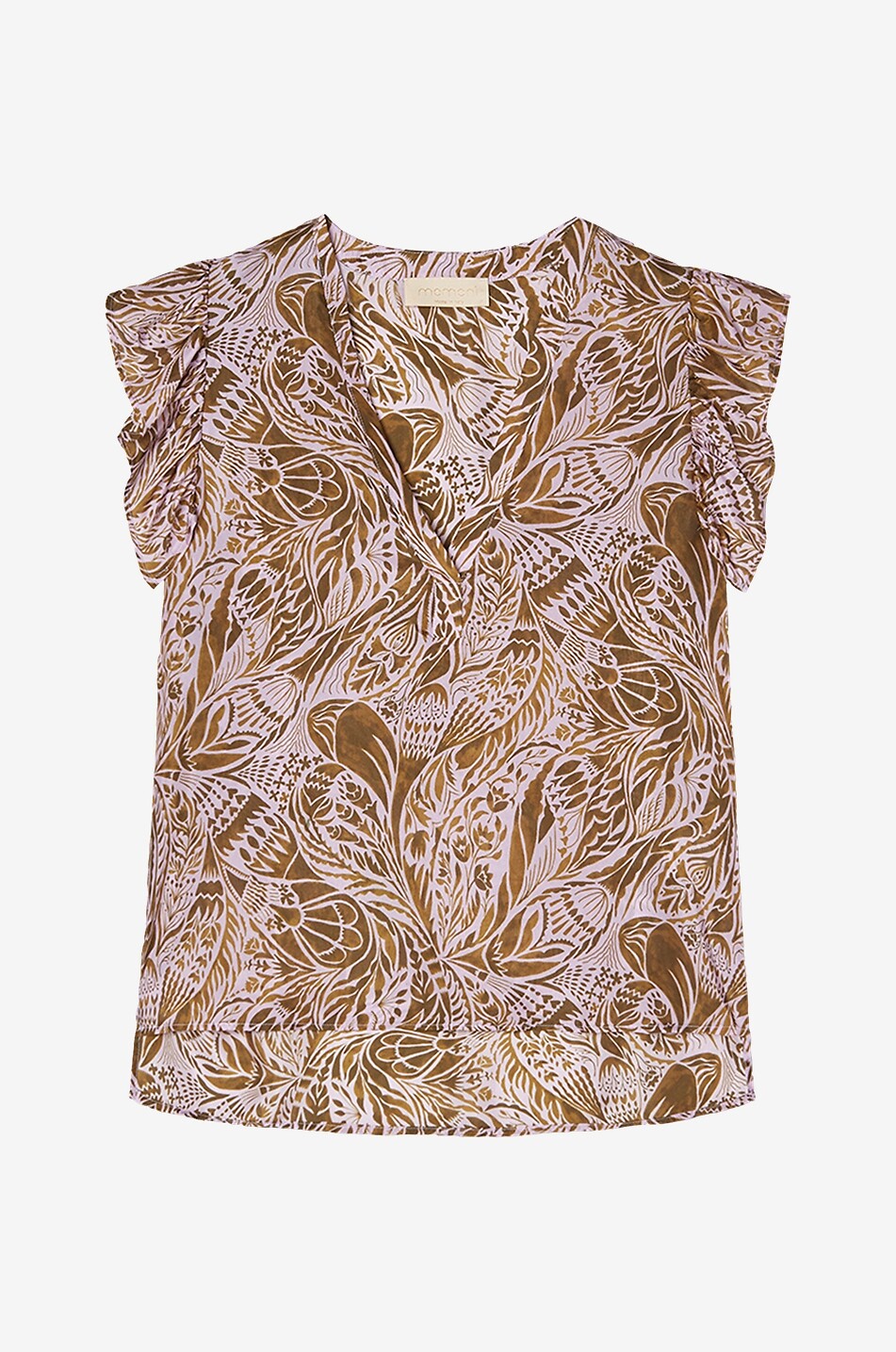 Kurzärmelige Bluse aus Seide Anouk
