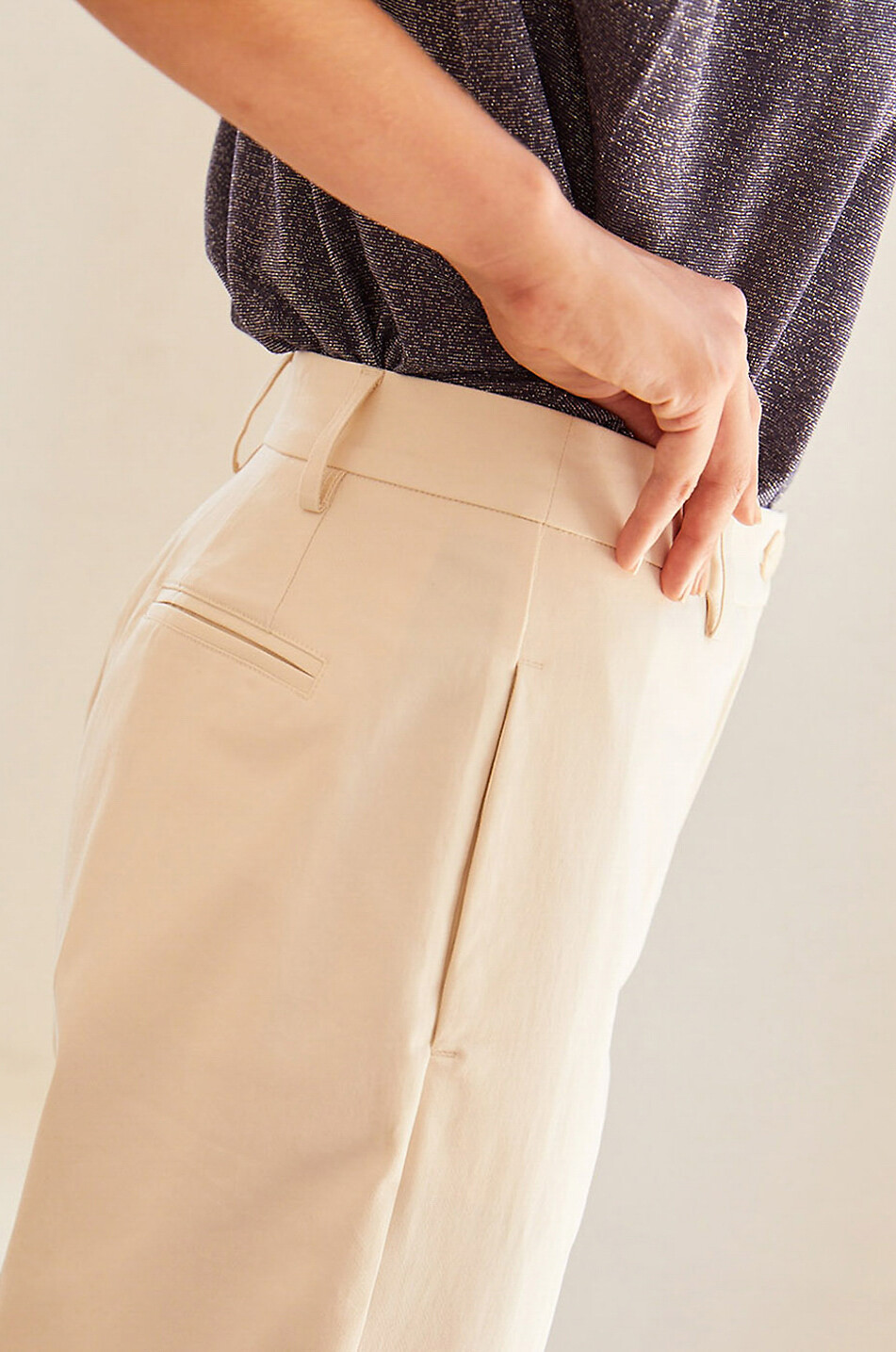 Pantalon droit en coton Ebony