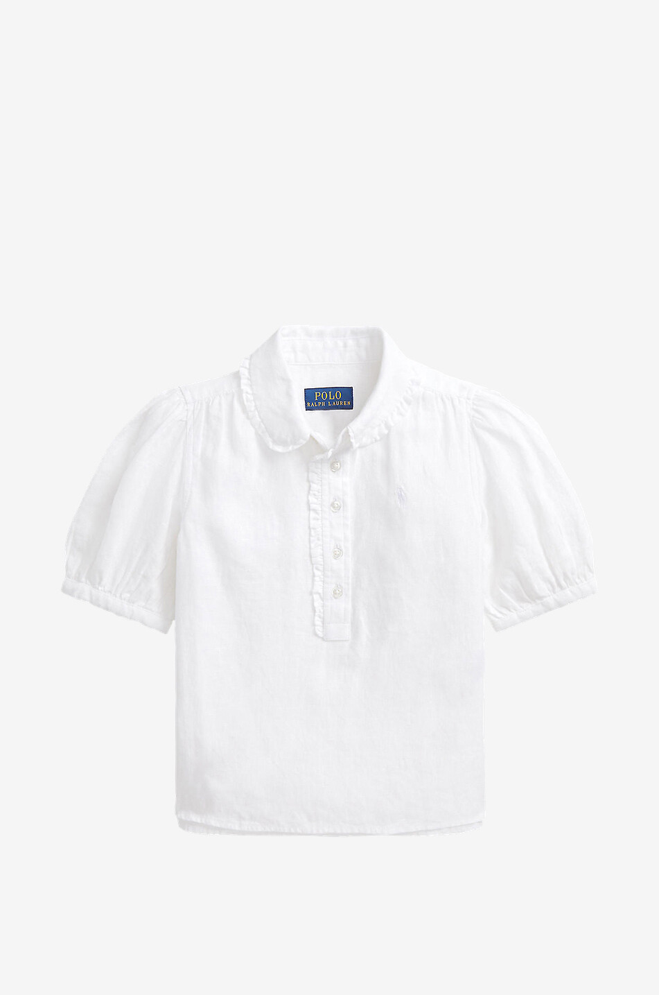 POLO RALPH LAUREN Mädchen-Kurzarm-Bluse aus Leinen Pony Mädchen WEISS 1