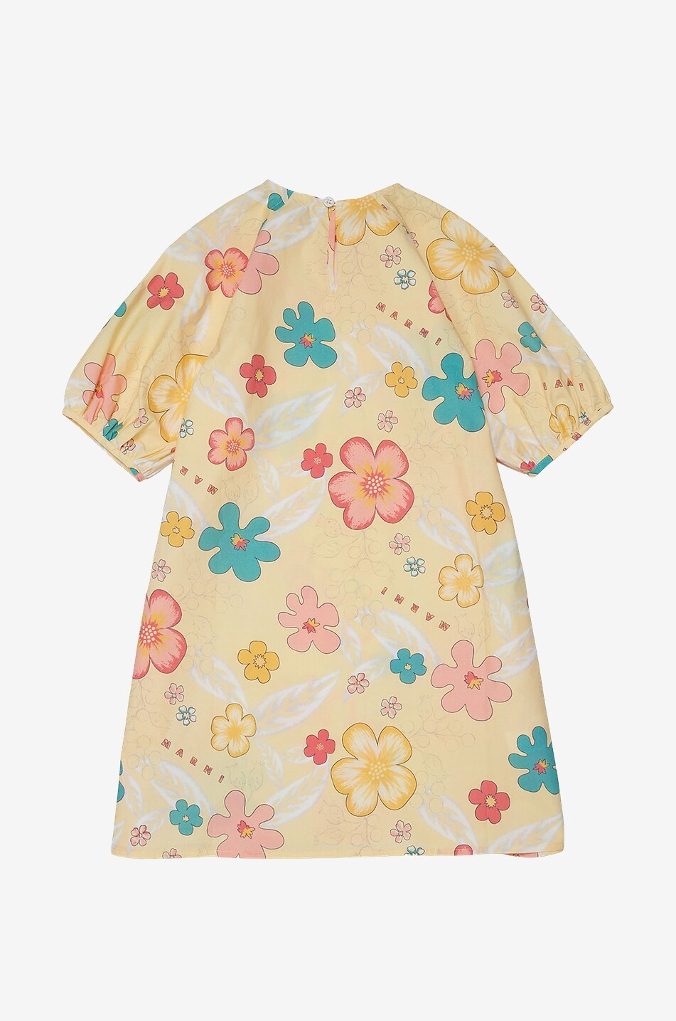 MARNI Robe trapèze fille en popeline fleurie Fille MULTICOLORE 2