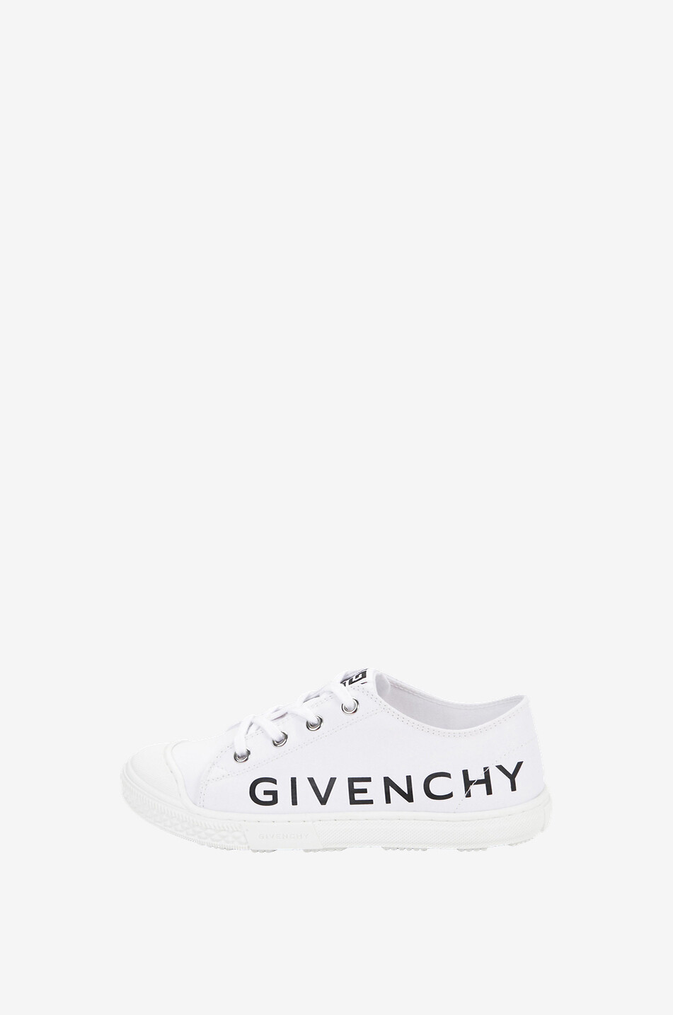 GIVENCHY Niedrige Kinder-Schnürsneakers aus Segeltuch 4G Logo Junge WEISS 5