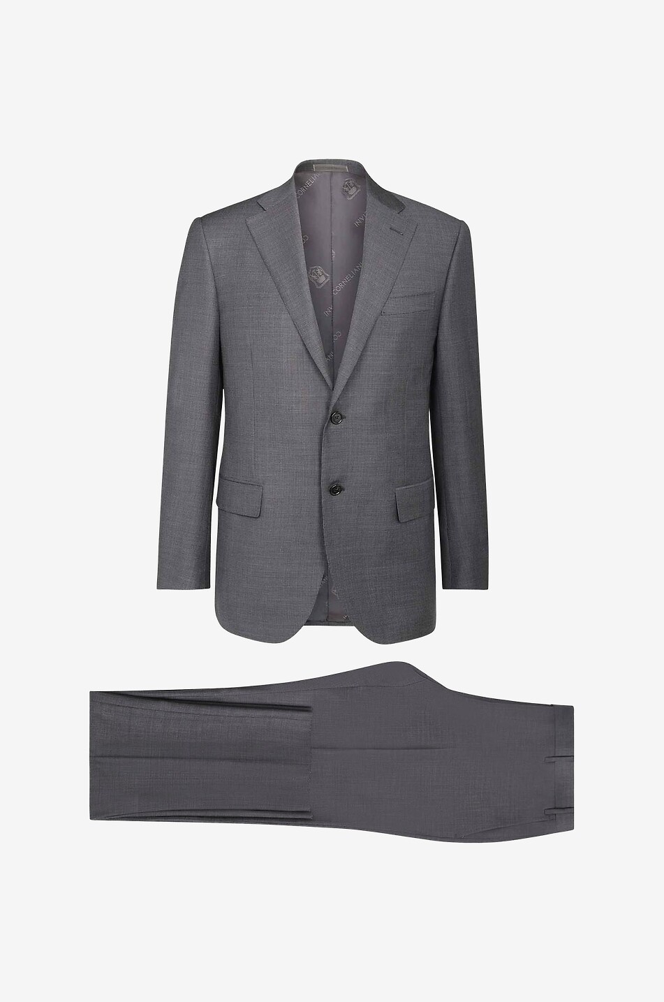 Costume deux pièces en laine jacquard Leader