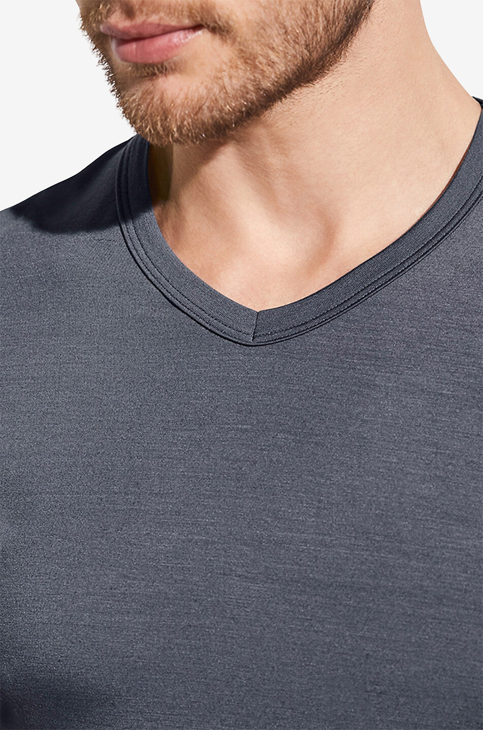 ZIMMERLI 700 Pureness V-neck T-shirt Men GREY 3