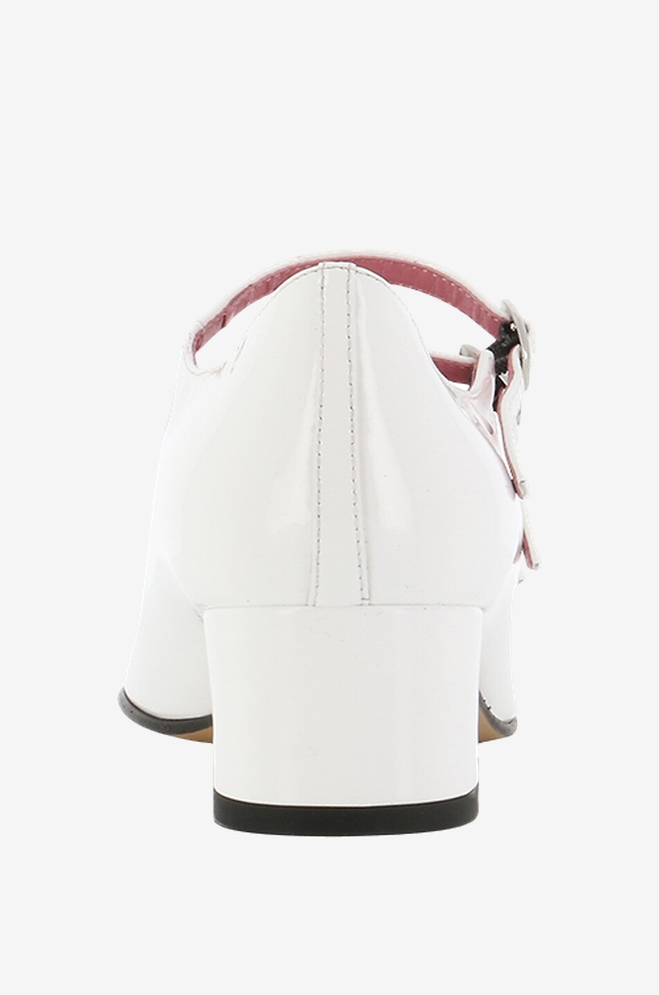 CAREL Babies en cuir verni à petit talon Kina Femme BLANC 4
