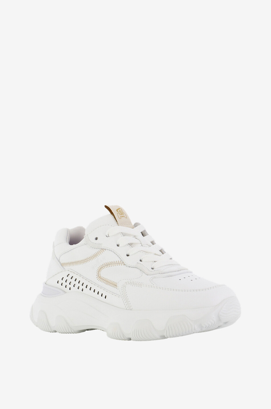 Hyperactive leather platform sneakers