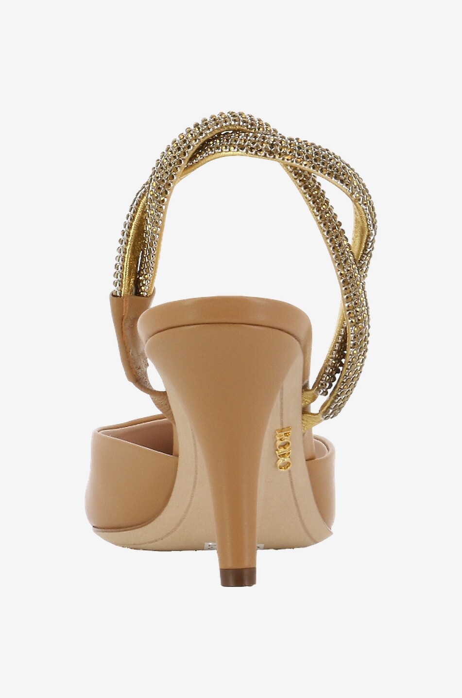 Leather sling-back pumps