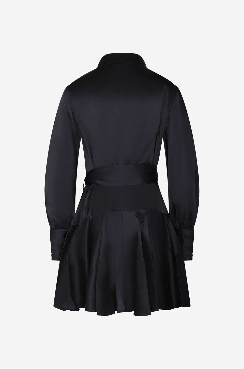 ZIMMERMANN Silk satin mini wrap dress Women BLACK 2