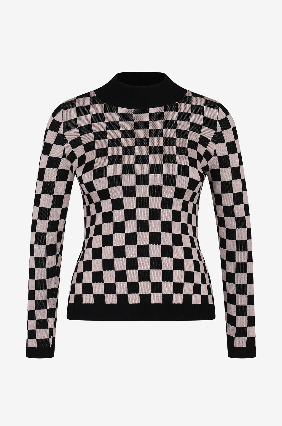 Pull jacquard en soie Zouzou Checkerboard
