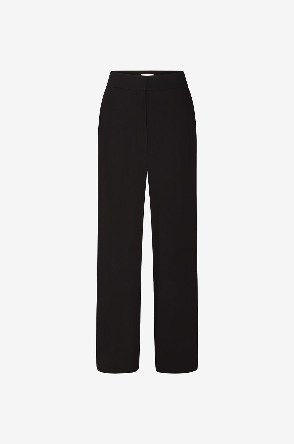 Pantalon large taille haute en laine mélangée Strannly