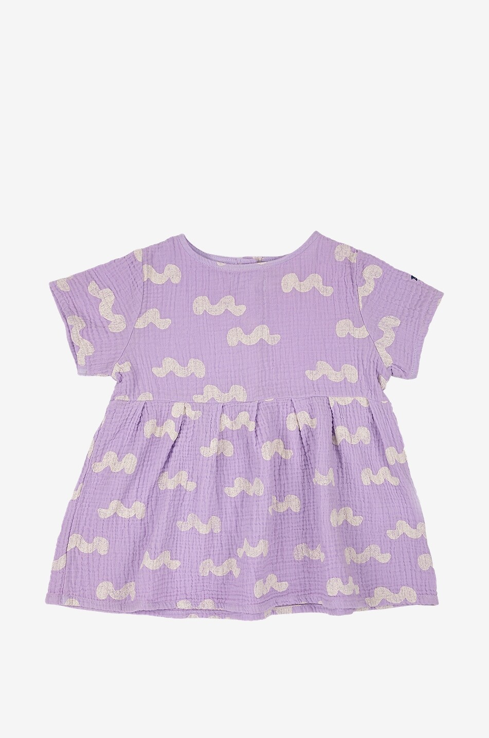 Baby-Kleid aus Baumwollgaze Waves