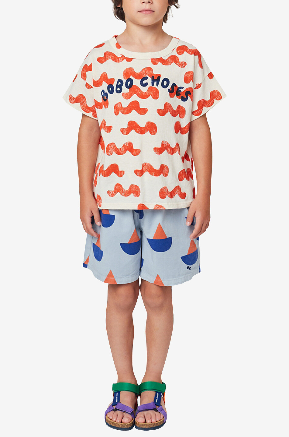 BOBO CHOSES Short garçon en coton bio Sail Boat All Over Garçon BLEU 3