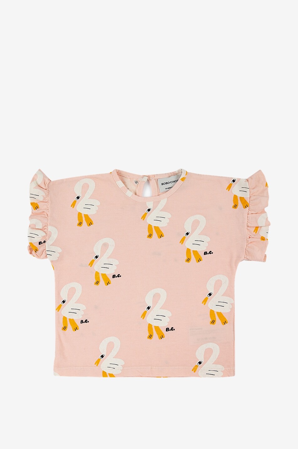 BOBO CHOSES T-shirt bébé à volants Pelican Allover Bébé ROSE 1