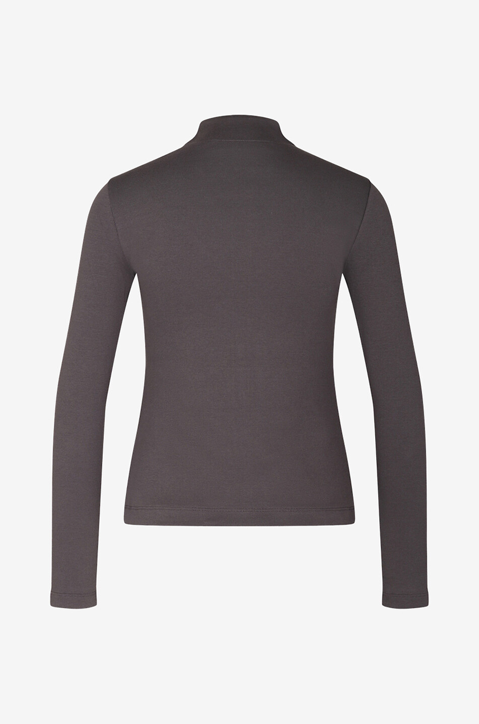 FABIANA FILIPPI 2 in 1 effect rib jersey top Women DARK GREY 2