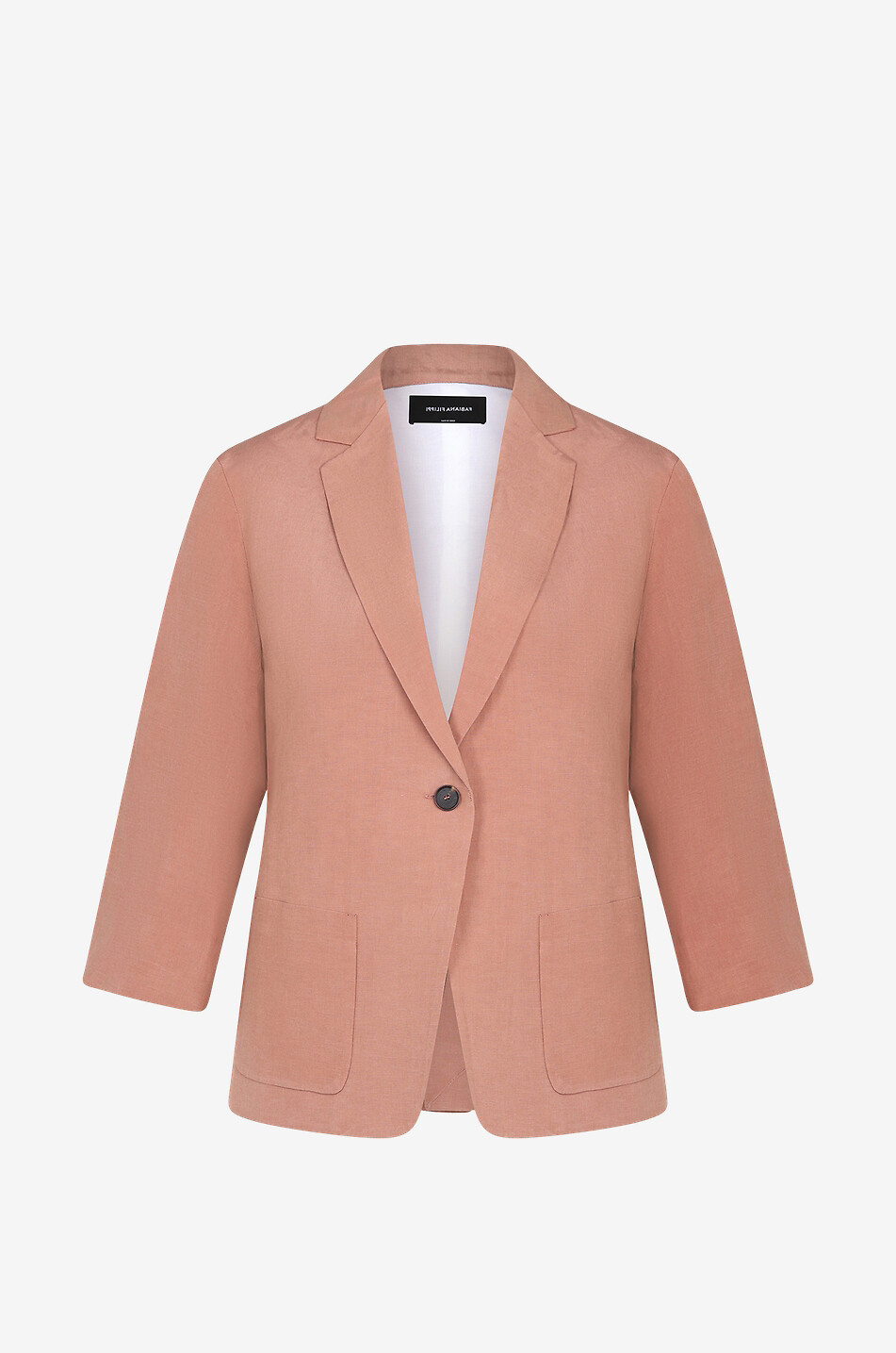 Einreihiger Blazer aus Leine und Seide Delta
