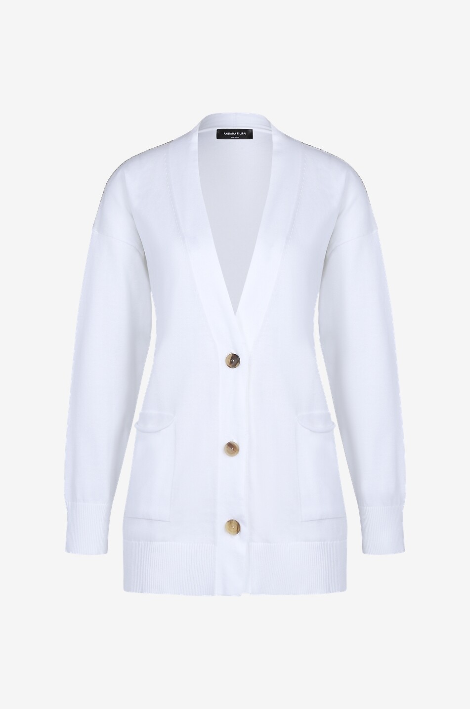 Cardigan oversize en coton fin à col V