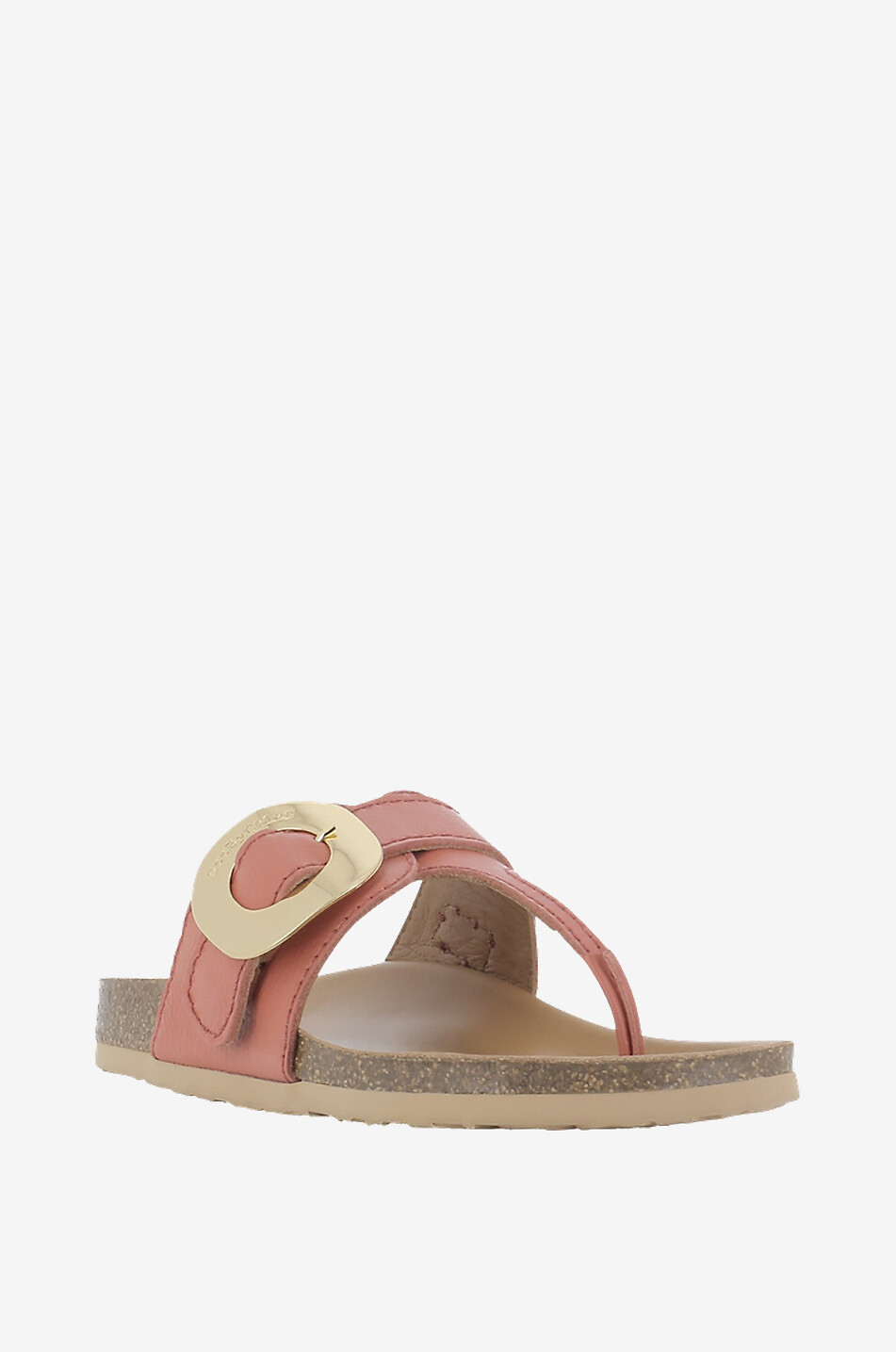 Chany toe-strap calfskin slides
