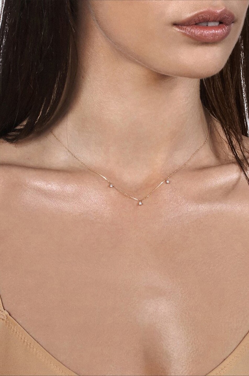 VANRYCKE Collier en or rose et trois diamants Stardust Femme ROSE 2