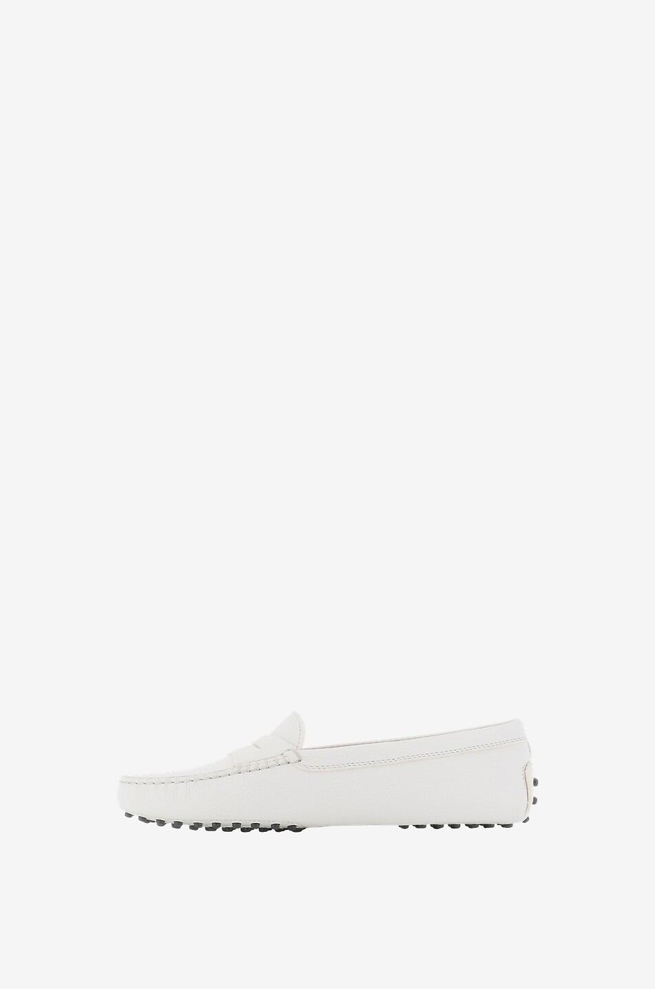 TOD'S Gommini grained leather loafers Women WHITE 4