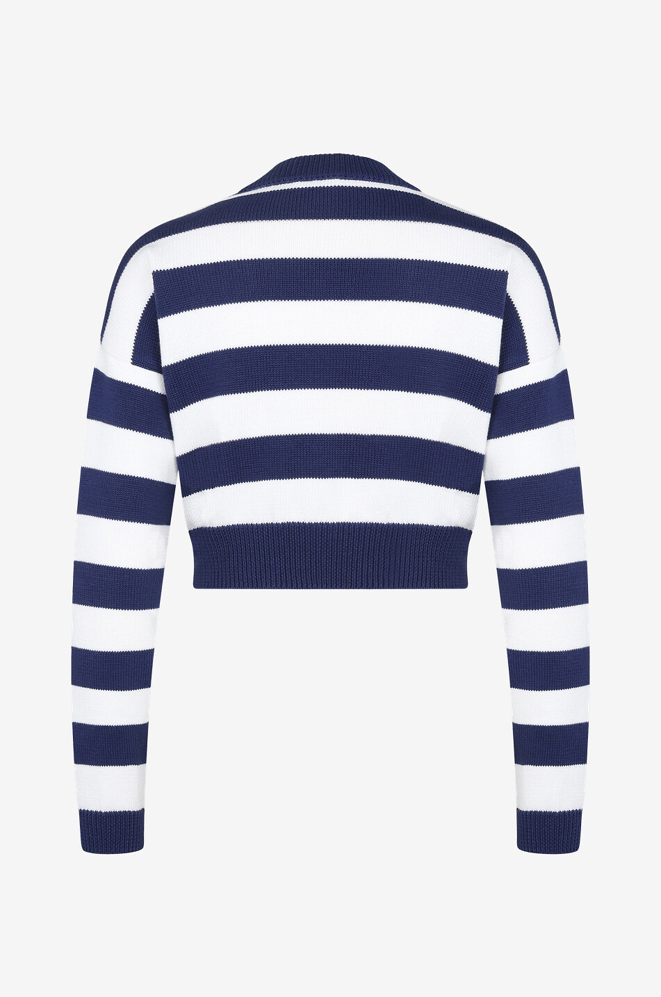 Pull raccourci à col rond en coton rayé Kenzo Sailor