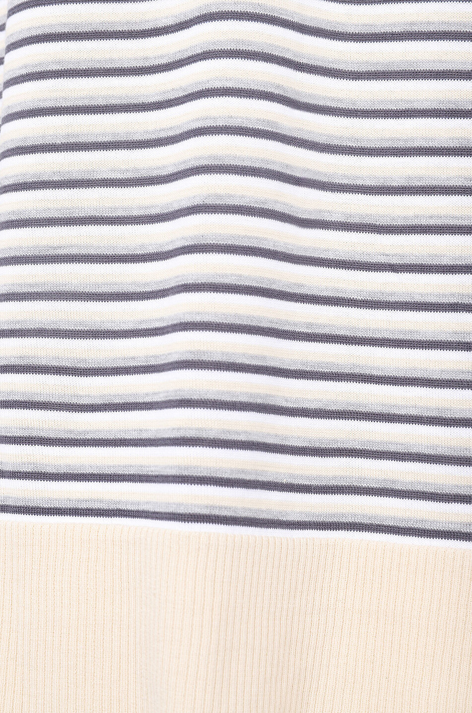 Cardigan bicolore rayé en coton mélangé