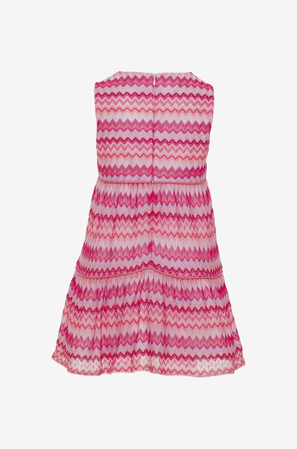 Robe fille sans manches  en maille à chevrons