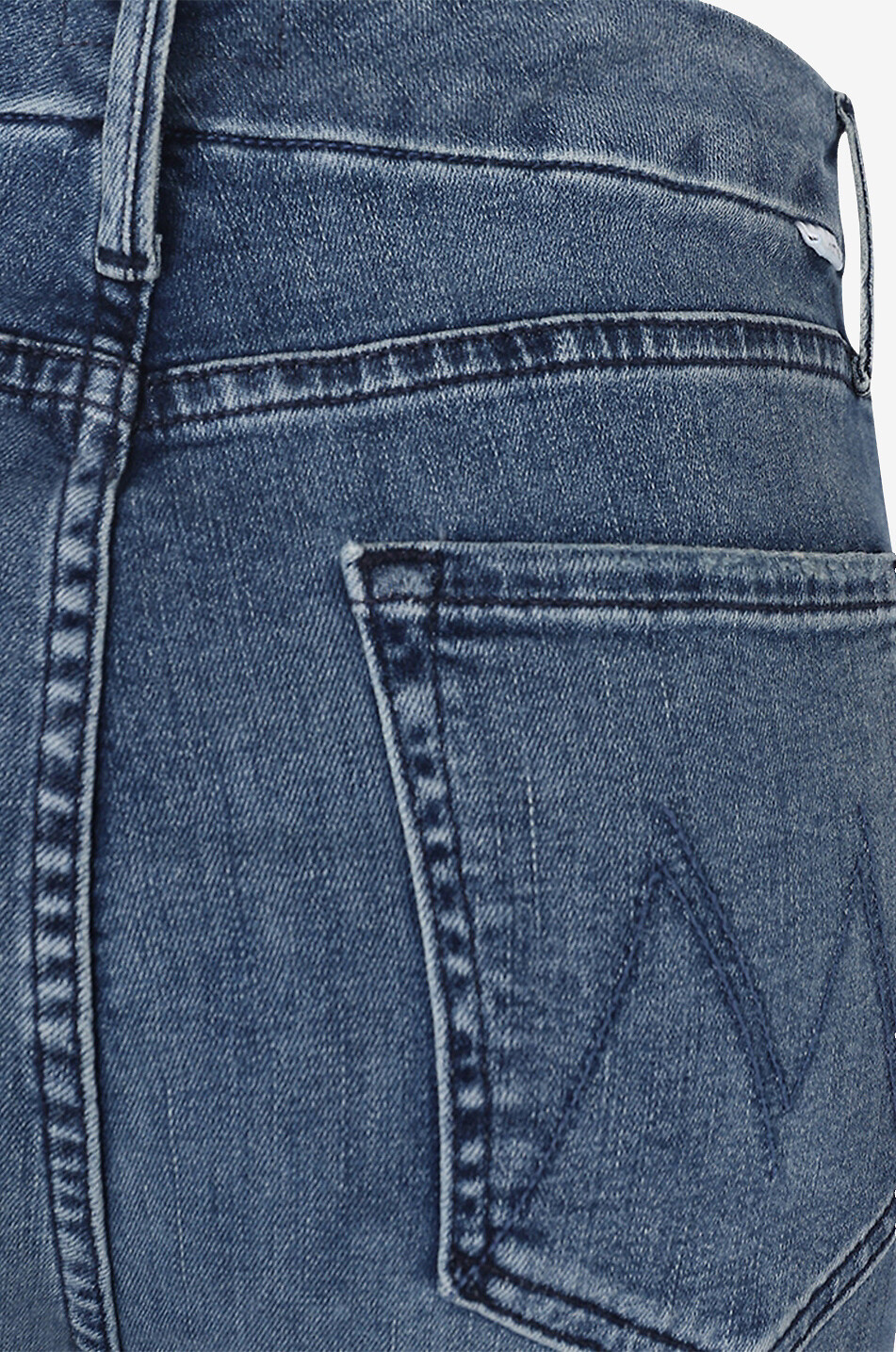 MOTHER High Waisted Roller Skimp cotton bootcut jeans Women MEDIUM BLUE 7
