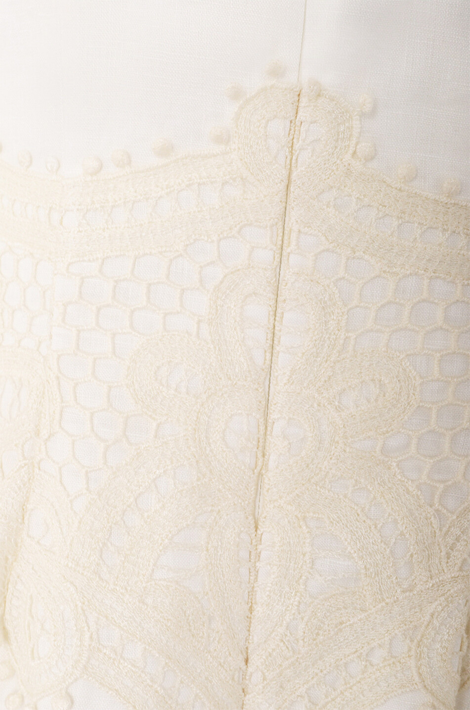 ZIMMERMANN Tiggy flared linen and guipure mini dress Women EGGSHELL 3