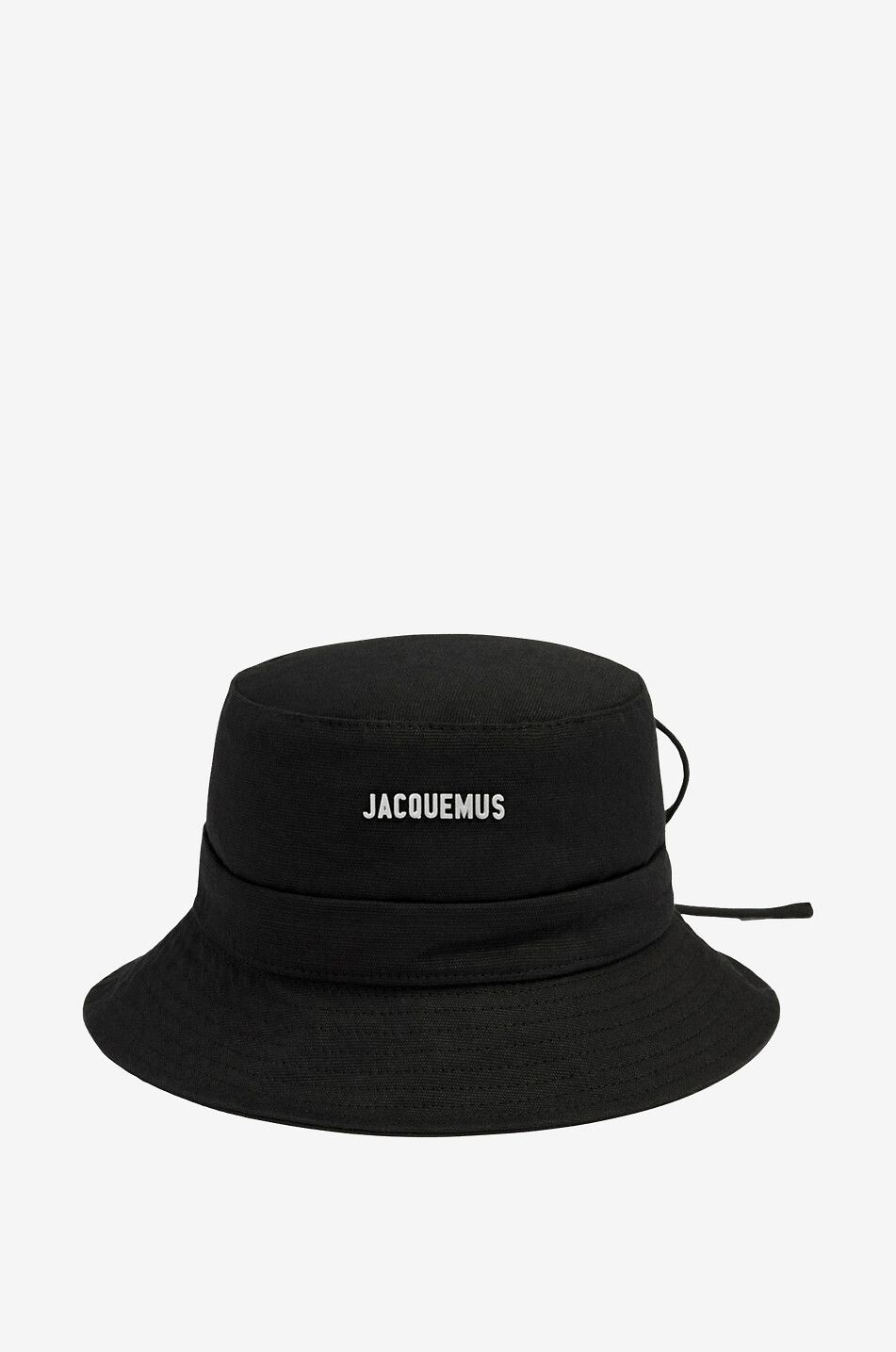 JACQUEMUS Gadjo plain cotton bucket hat Women BLACK 1