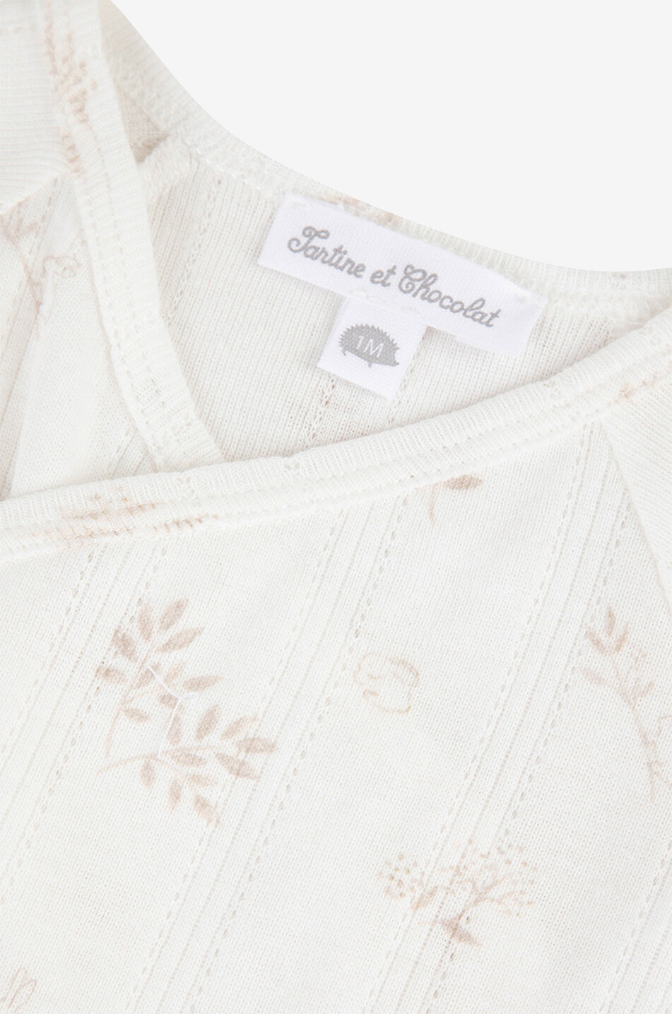 TARTINE ET CHOCOLAT Bunny printed baby jersey body Baby EGGSHELL 3