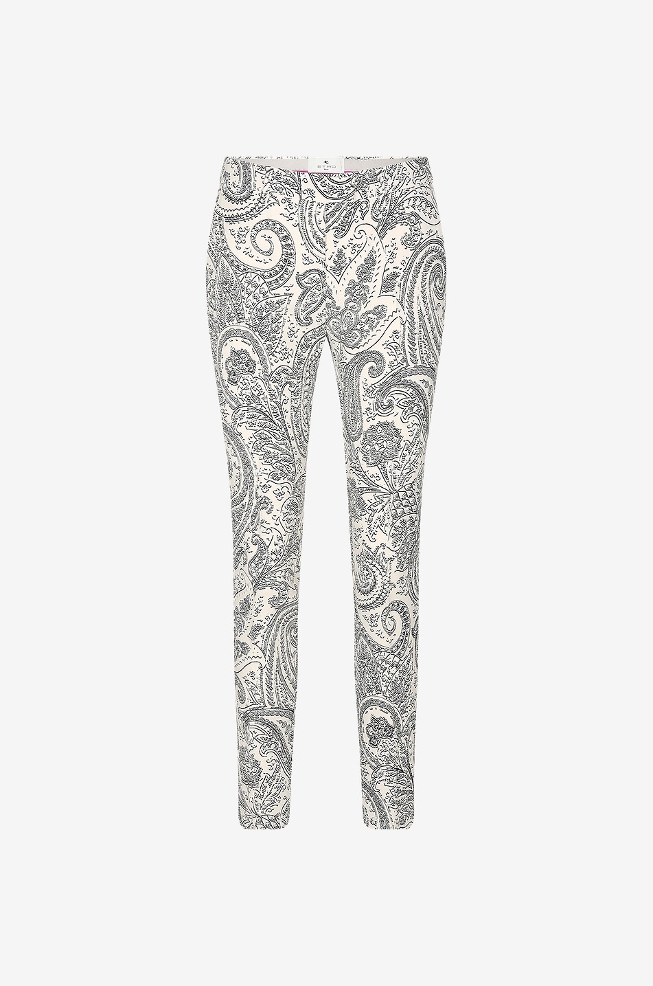 Pantalon cigarette fluide imprimé Paisley