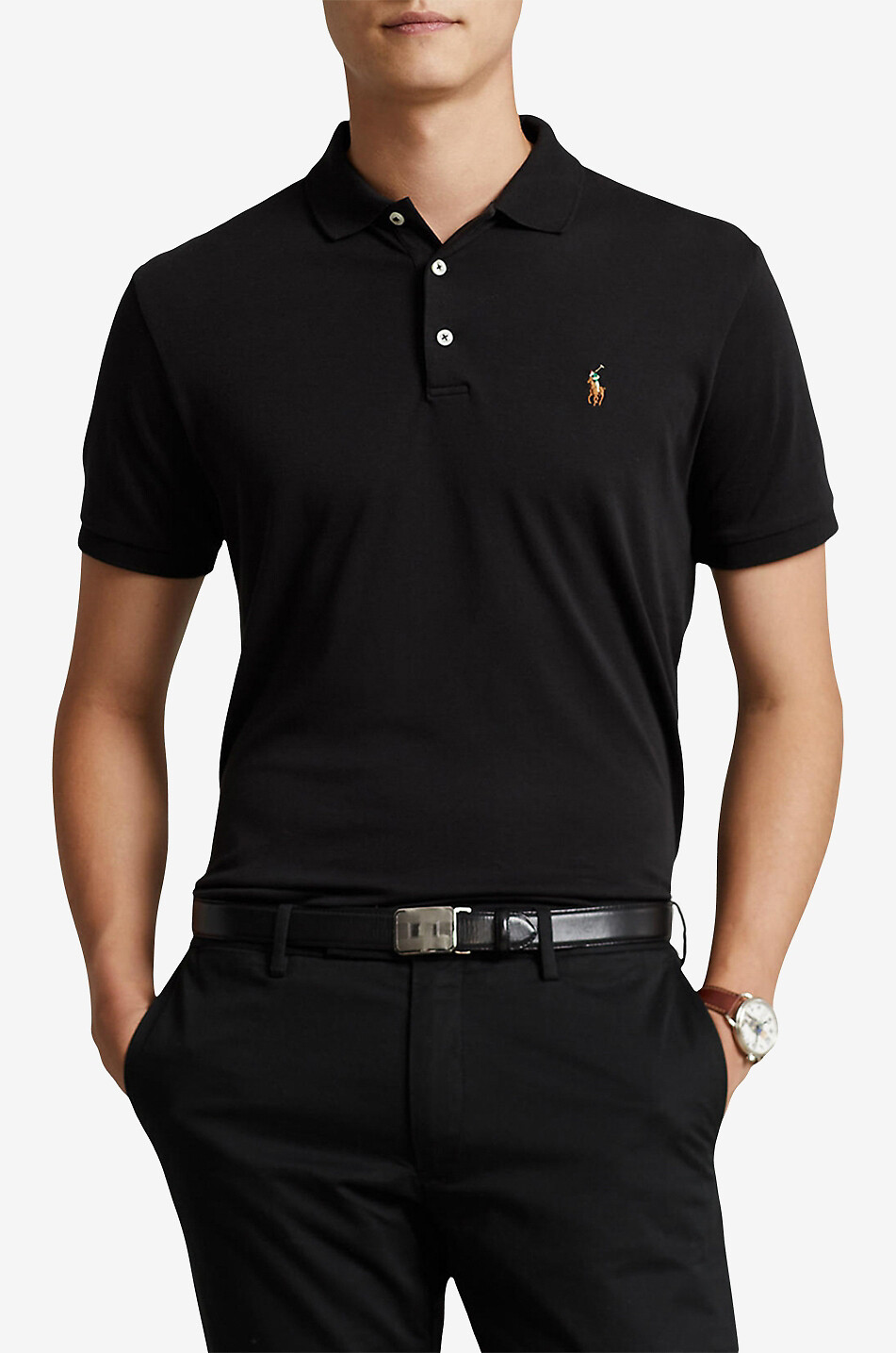 Mens black ralph lauren polo shirt online