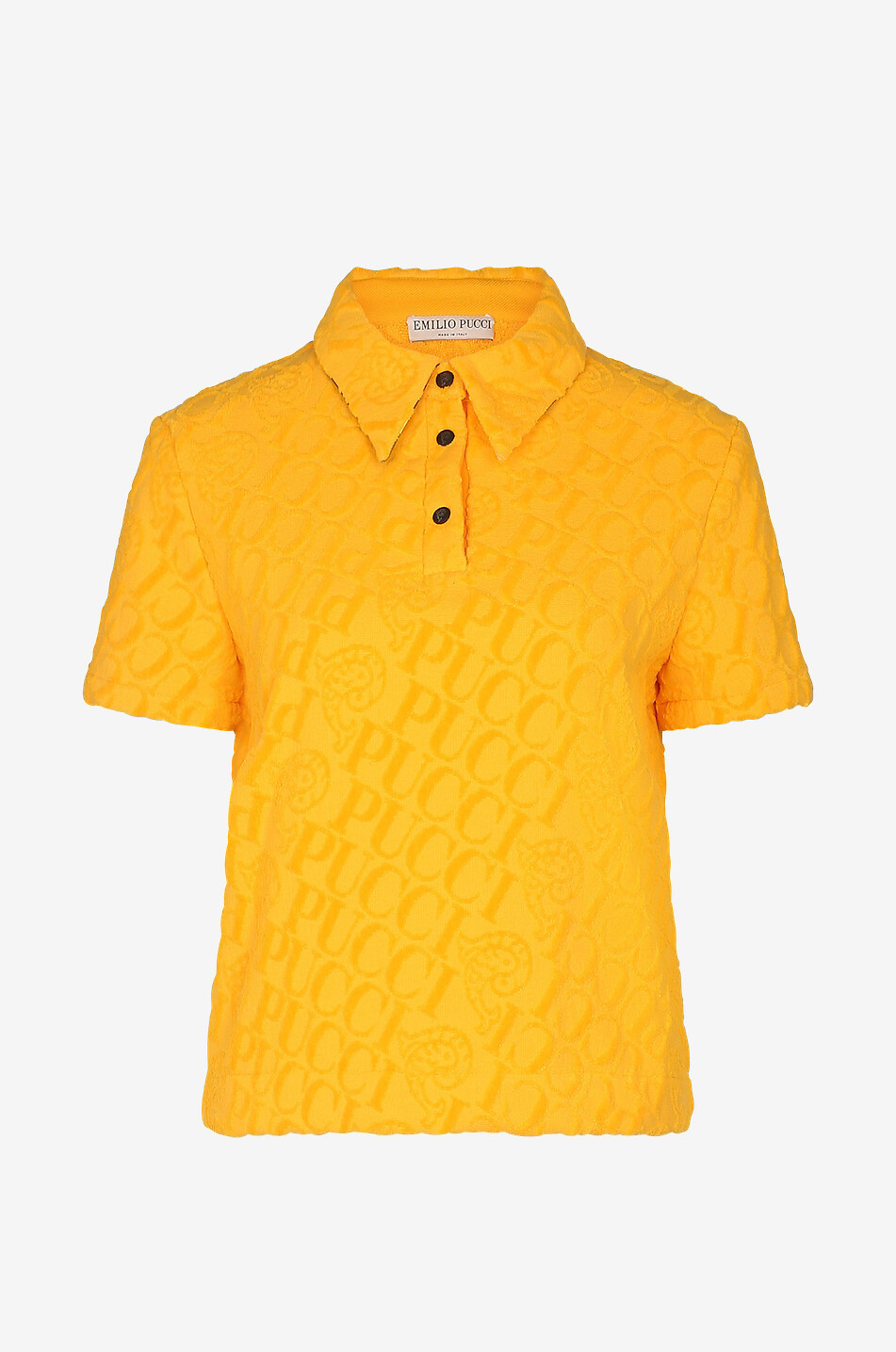 Polohemd aus Frottee Logo-Jacquard