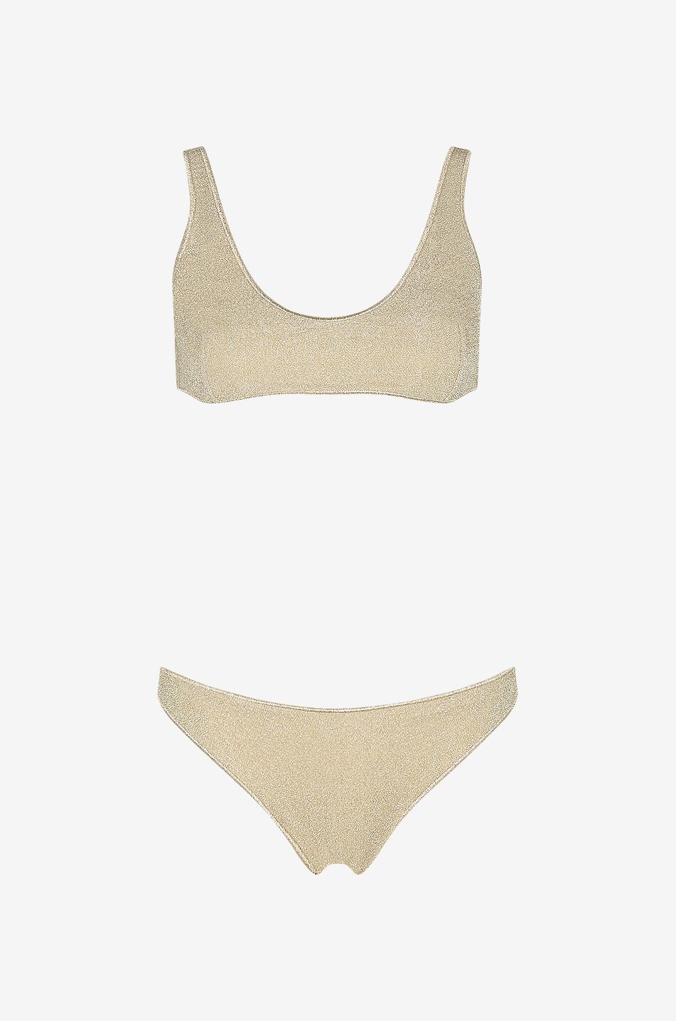 OSEREE Lumière Lurex shelf-bra bikini Women GOLDEN 1