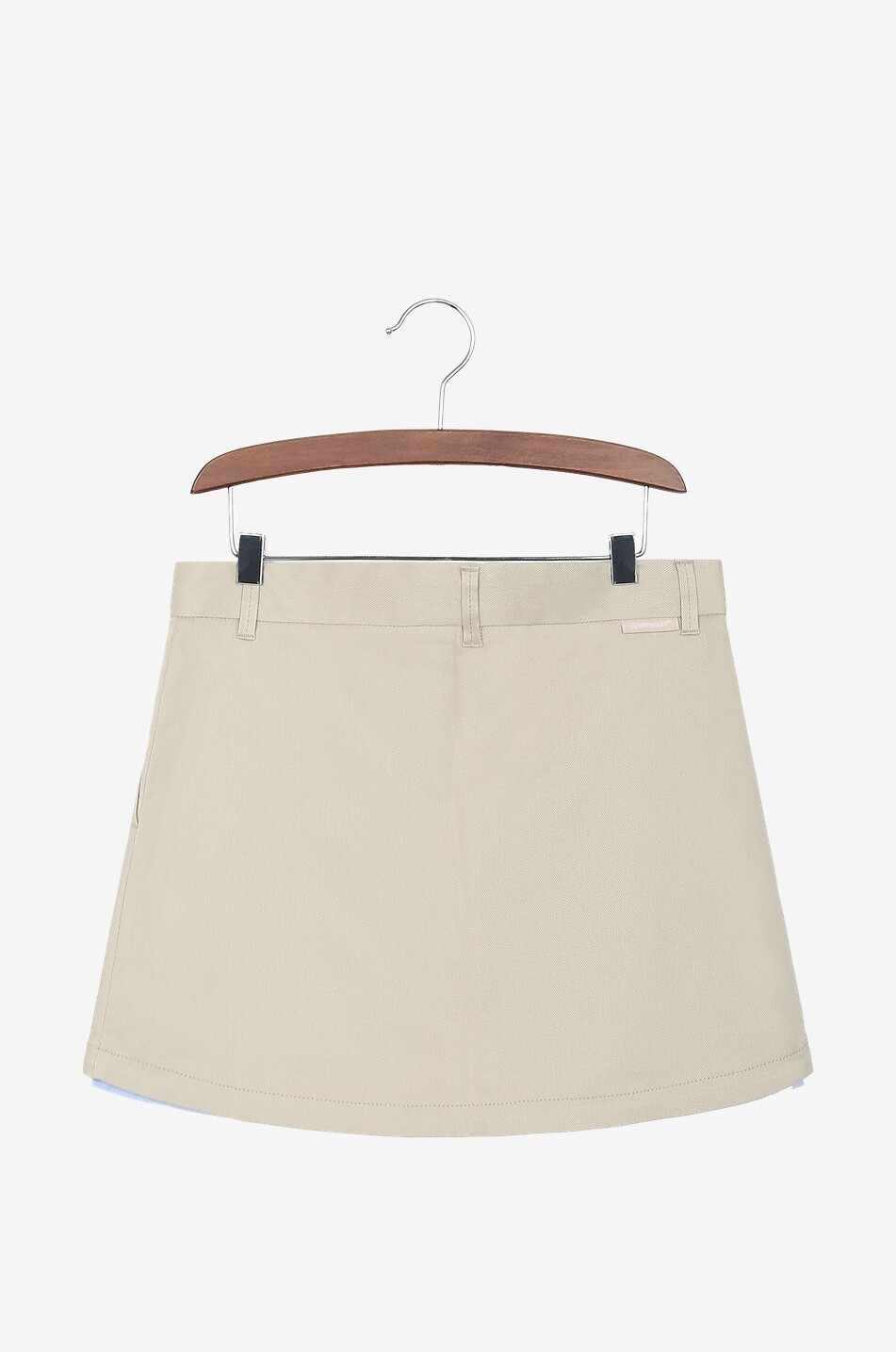 MONCLER Minijupe plissée fille en gabardine Fille Beige clair 2