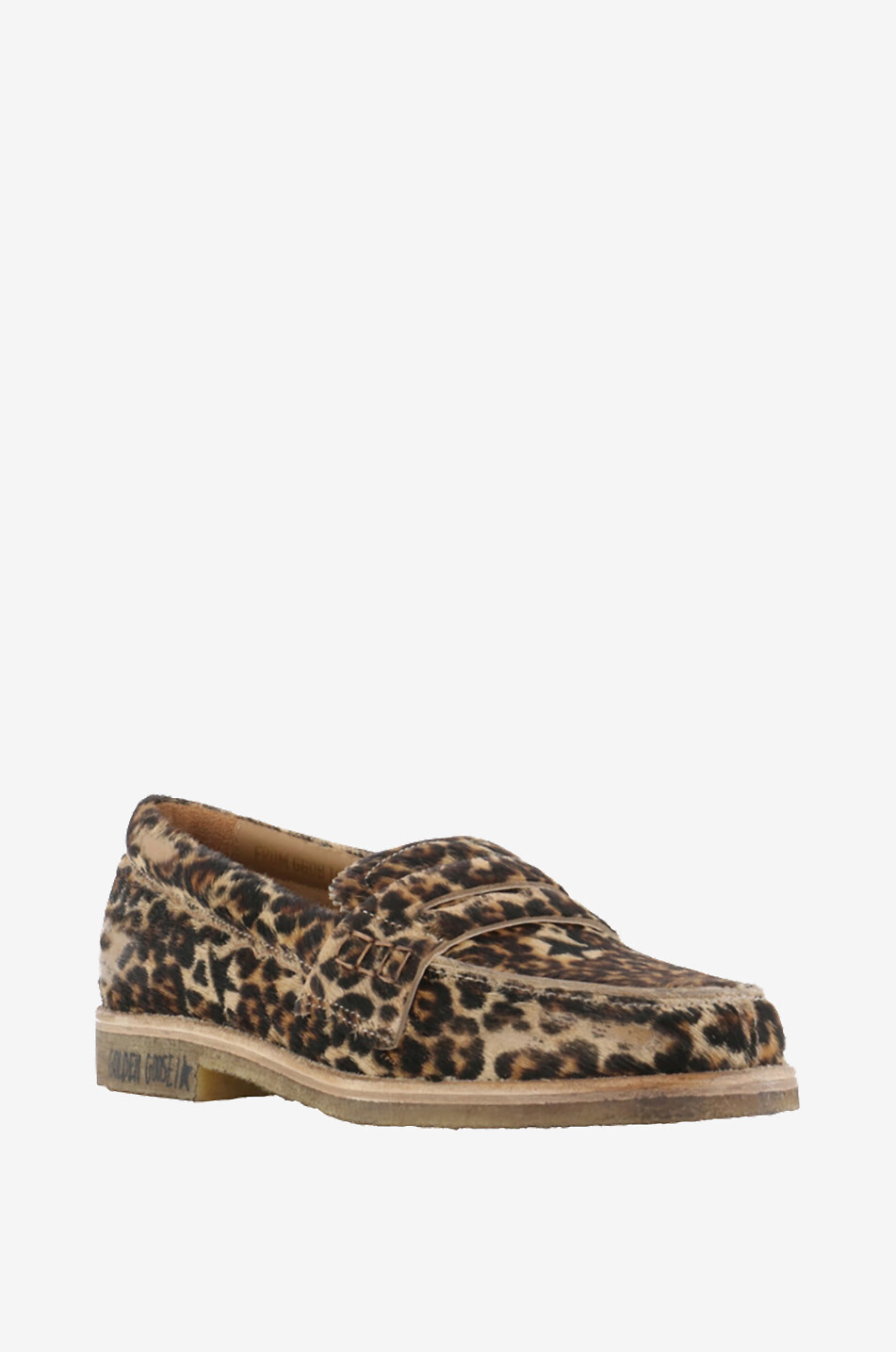 GOLDEN GOOSE Mocassins en cuir poulain imprimés léopard Loafer Classic Femme MULTICOLORE 1
