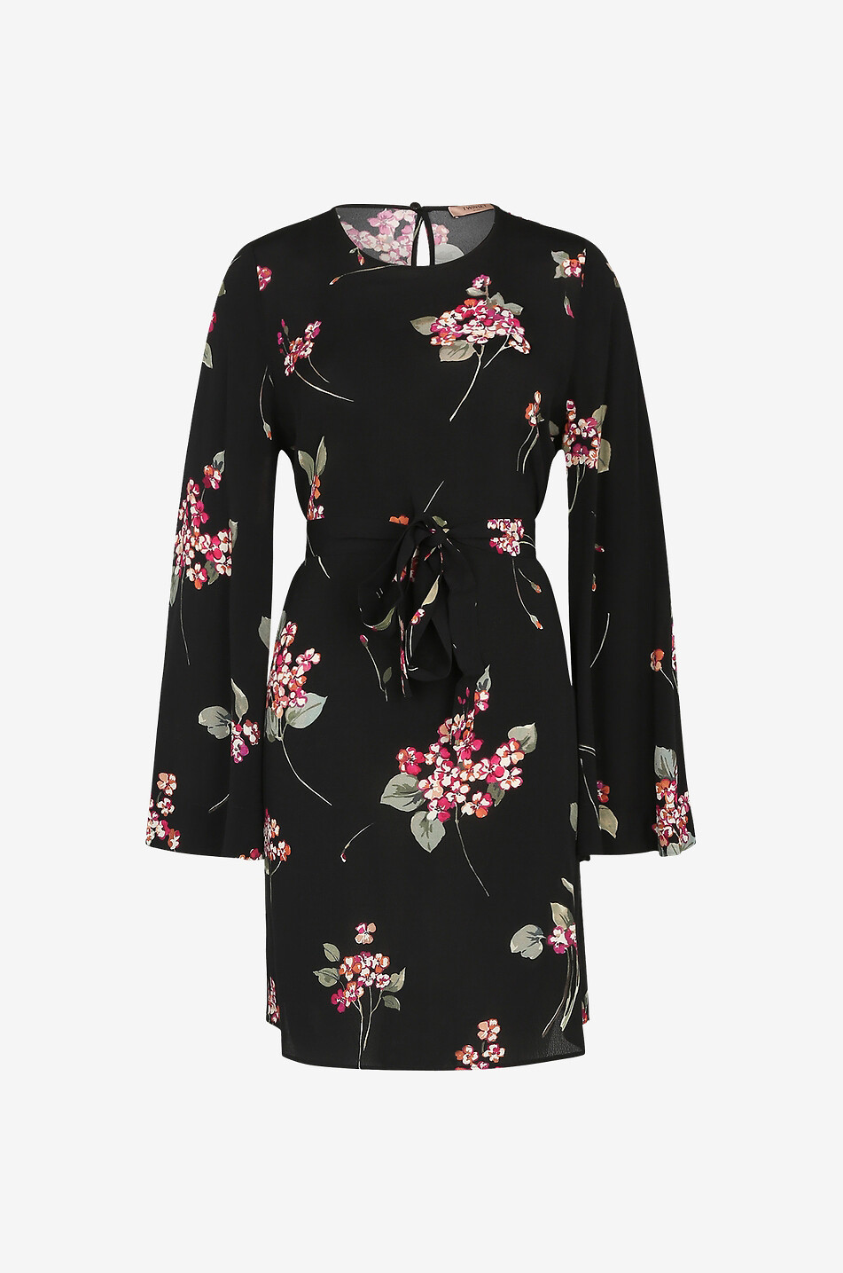 TWINSET Robe courte en viscose fleurie Femme MULTICOLORE 1