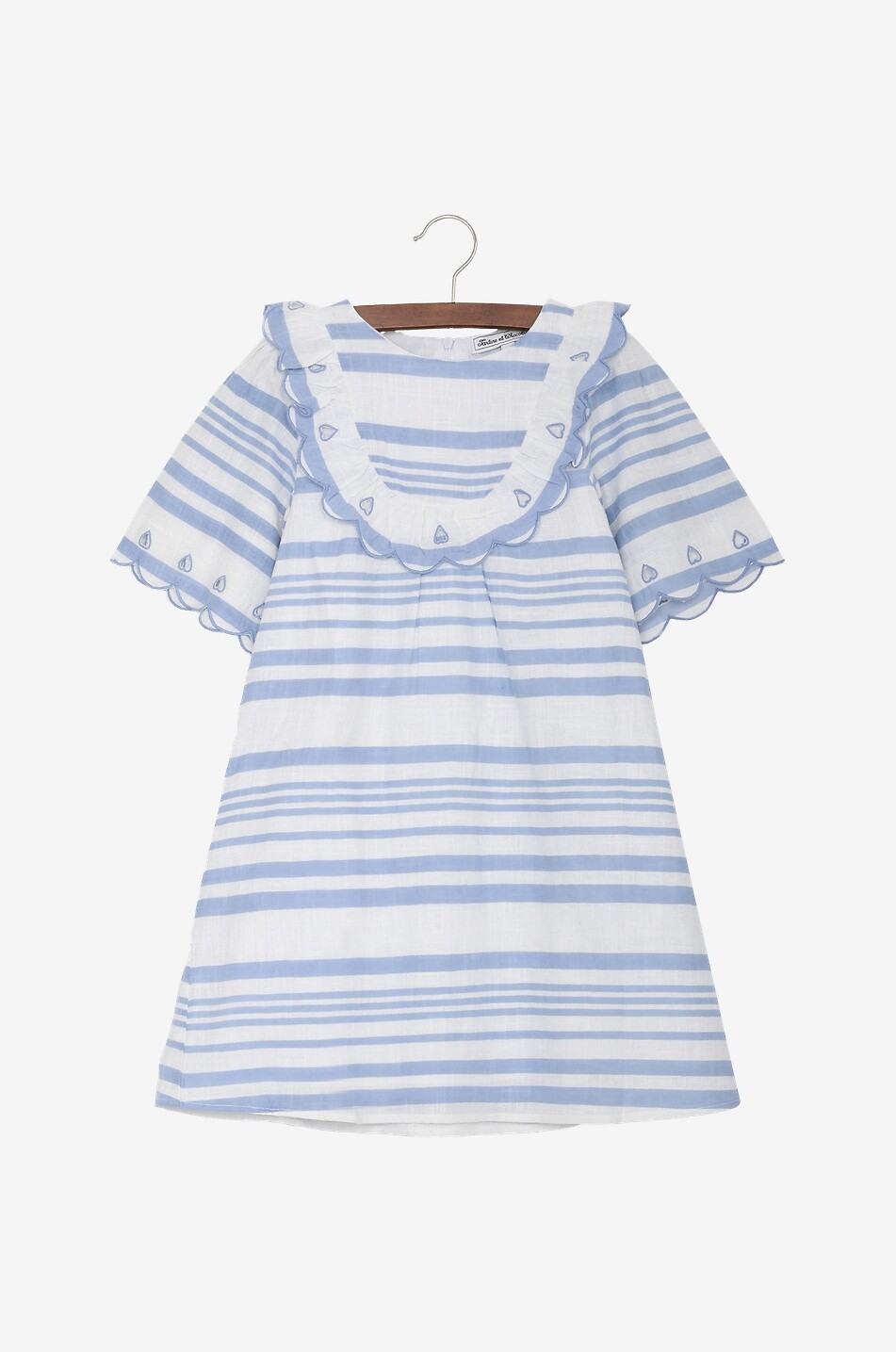 Gestreiftes Kleid aus Baumwolle für Mädchen