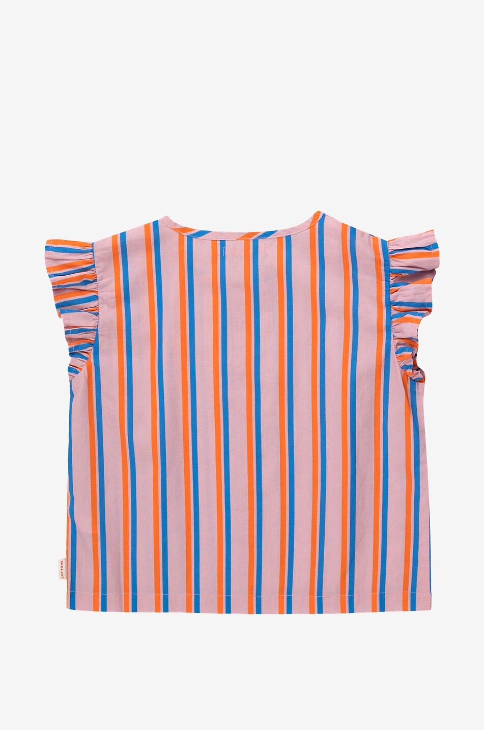 Blouse fille à manches volant Retro Lines