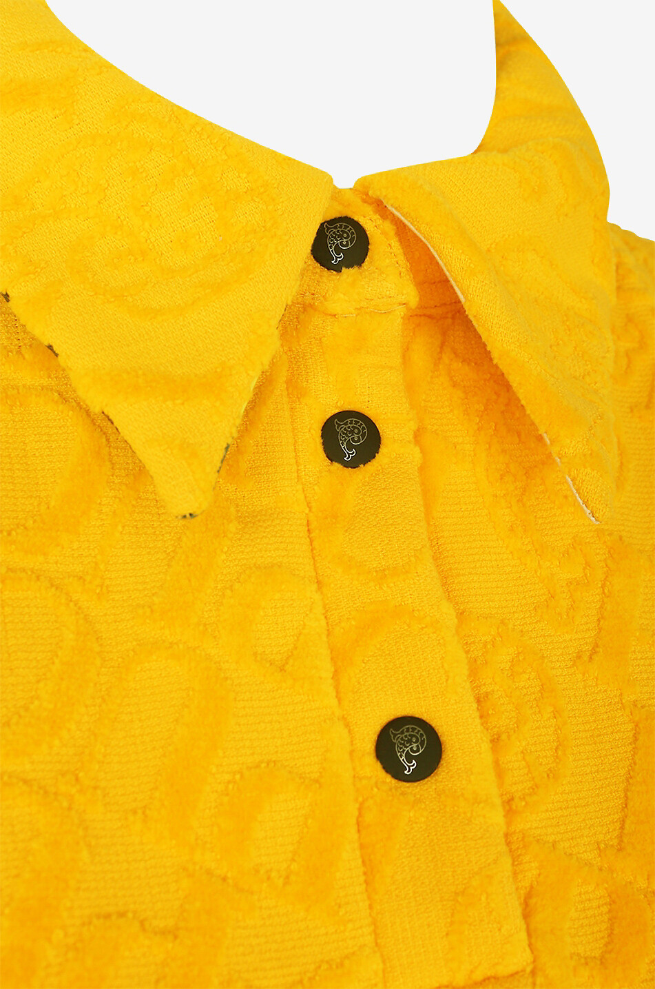 PUCCI Logo-Jacquard terry polo shirt Women YELLOW 3