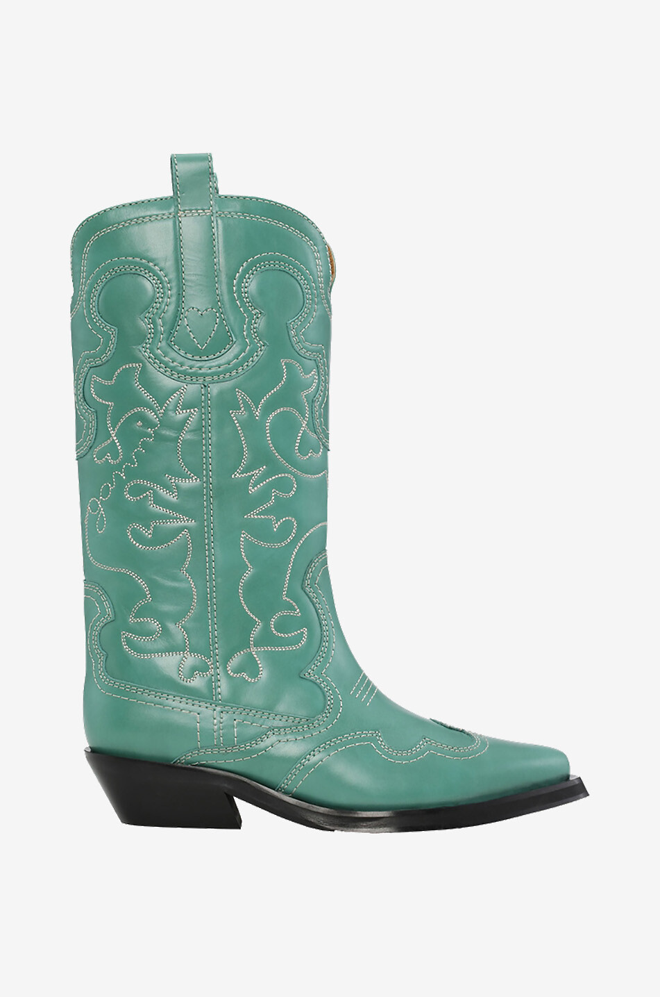 Bottes brodées en cuir esprit santiags 35