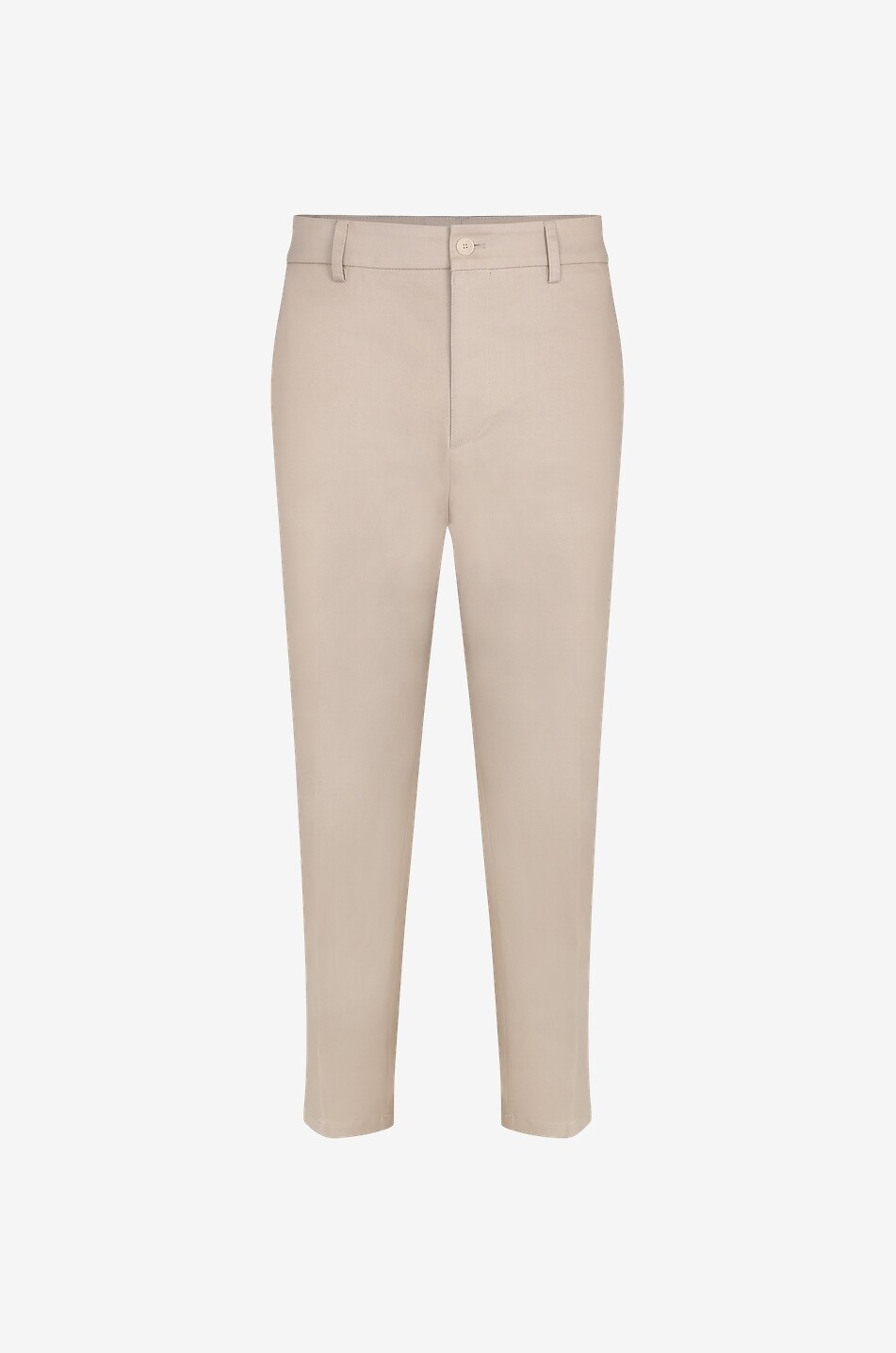 Pantalon droit raccourci en gabardine