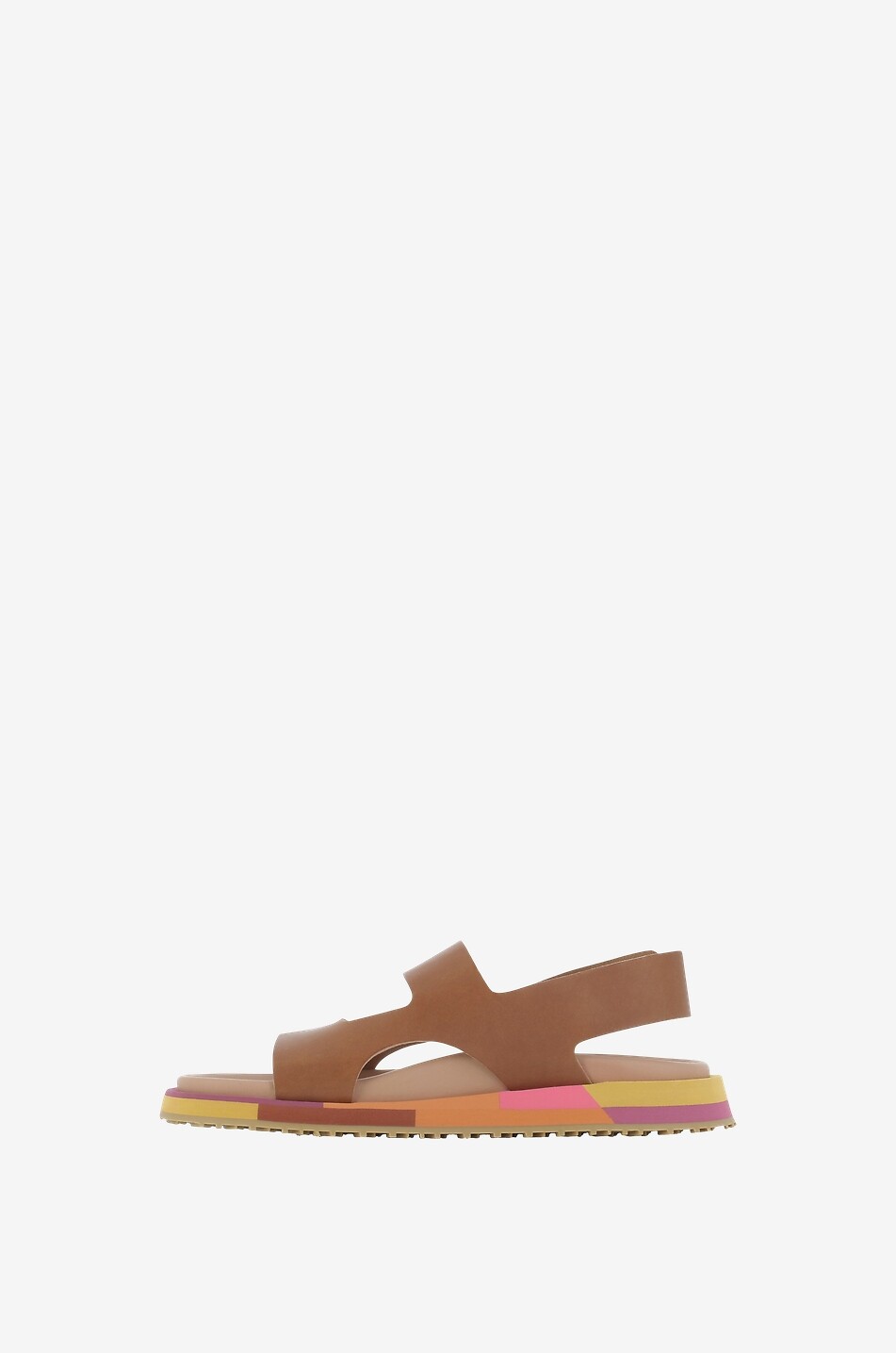 GHOUD VENICE Plateausandalen aus Leder Atelier Low Damen COGNAC 3