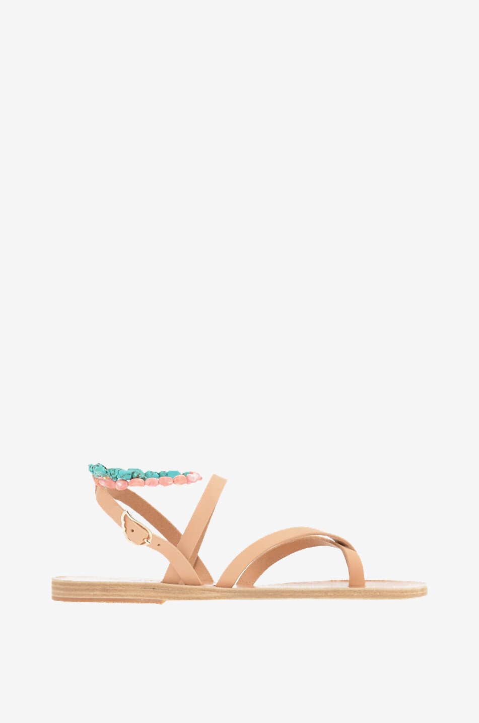 Sandales plates en cuir ornées de pierres Magissa