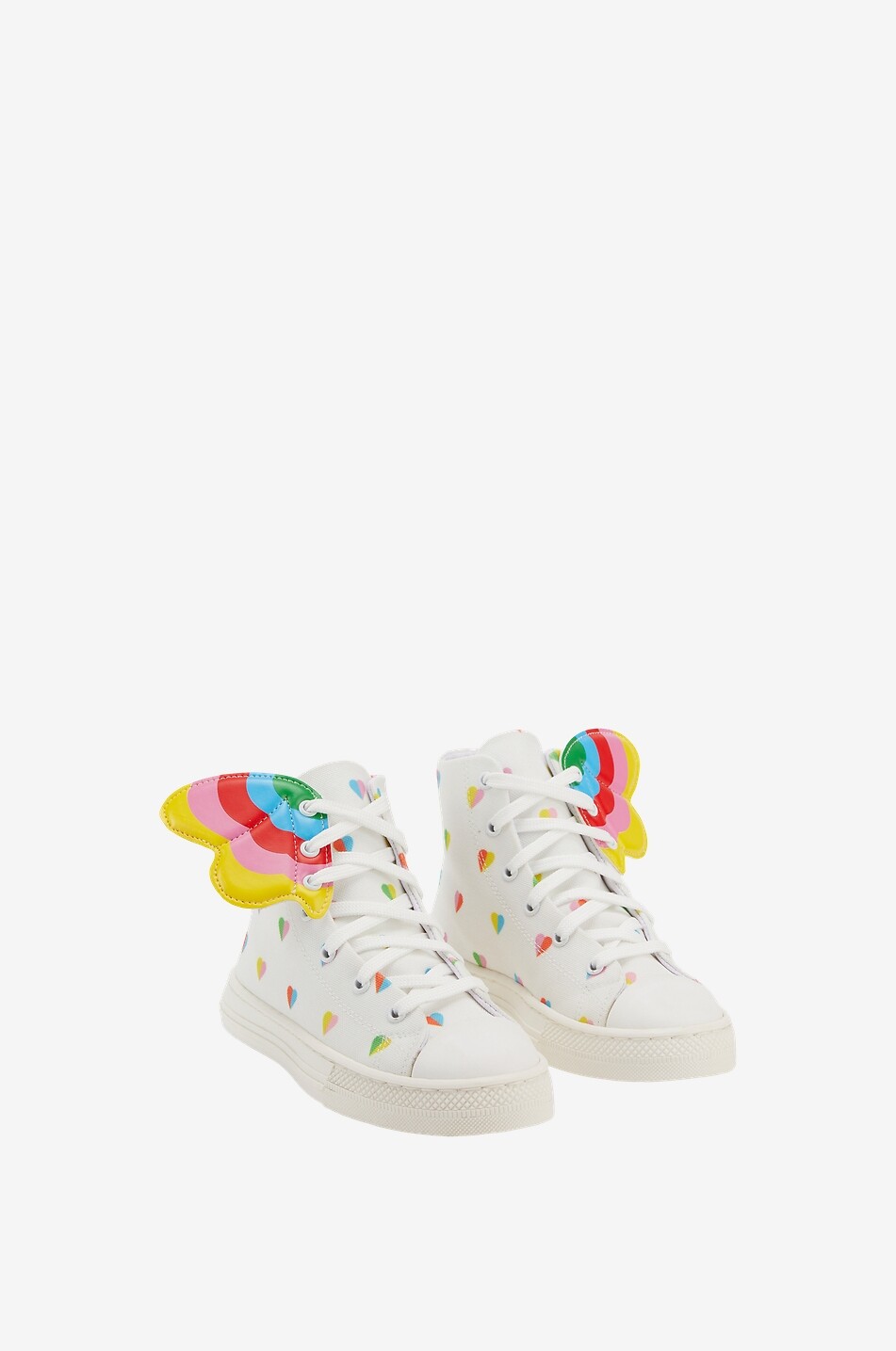 Hearts and Butterfly girl's high-top sneakers